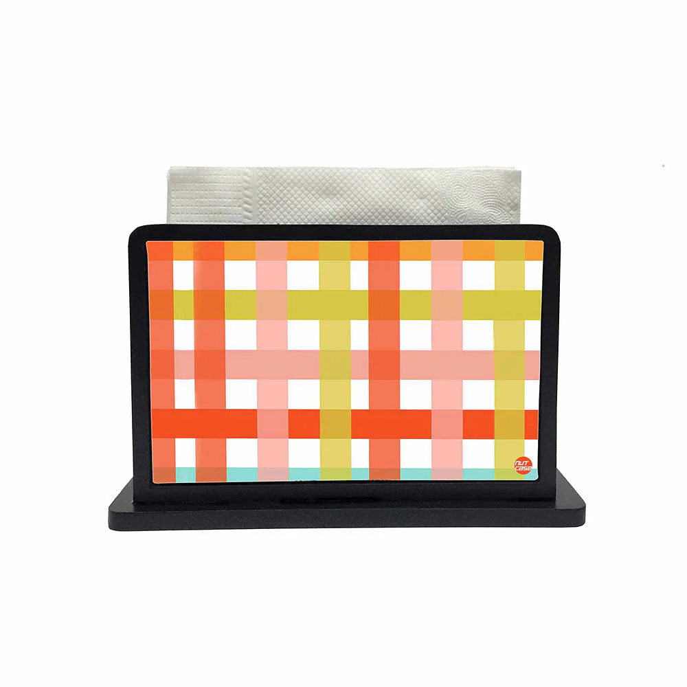 Tissue Holder Paper Napkin Stand - Colorful Checkbox - Image 2