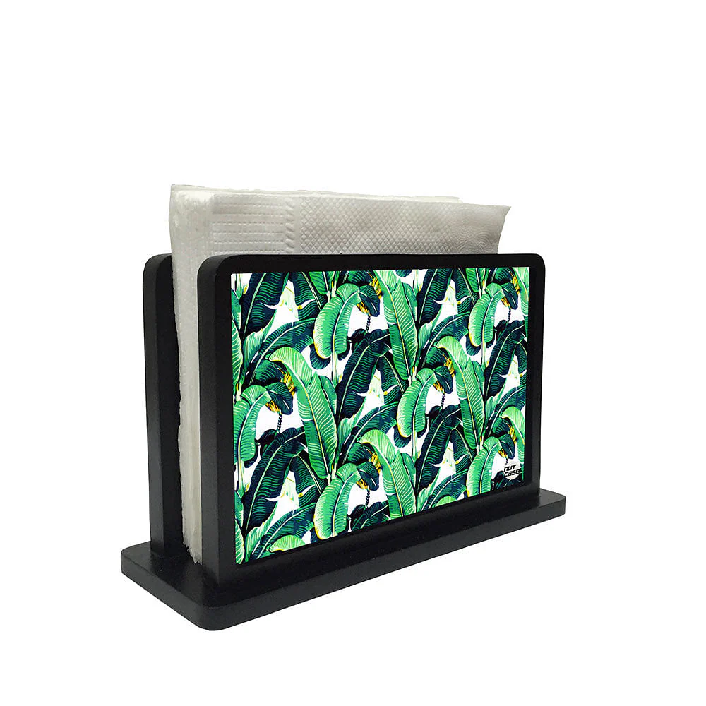 Tissue Holder Paper Napkin Stand - Banana Leaves