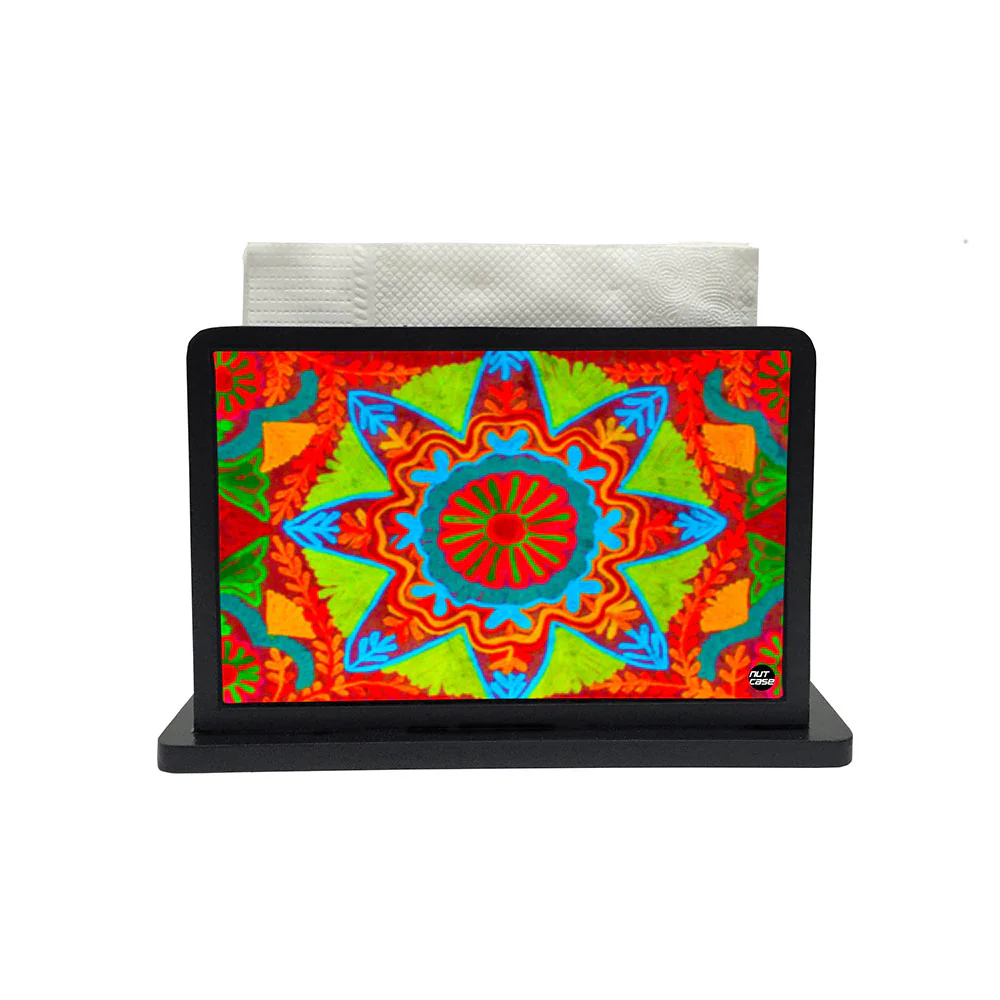 Tissue Holder Paper Napkin Stand - Indian Fabric - Image 2
