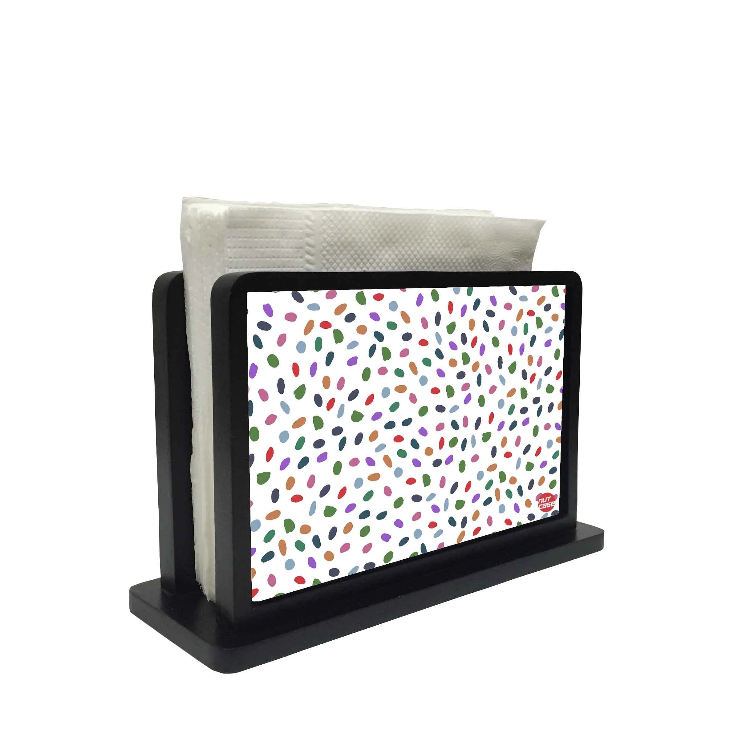 Tissue Paper Napkin Holder Stand - Multicolor Drops