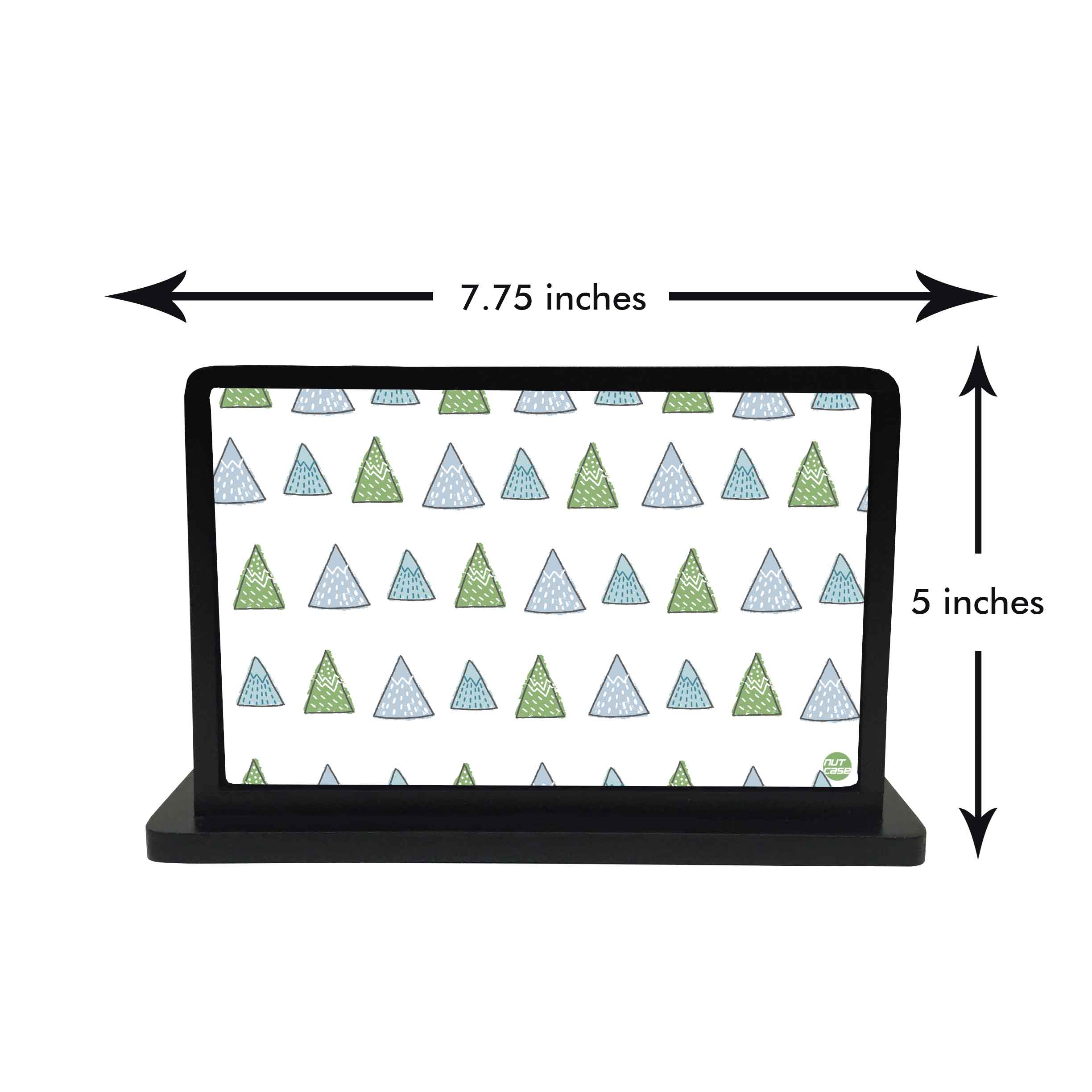 Tissue Paper Napkin Holder Stand - Green Woods Triangles - Image 3