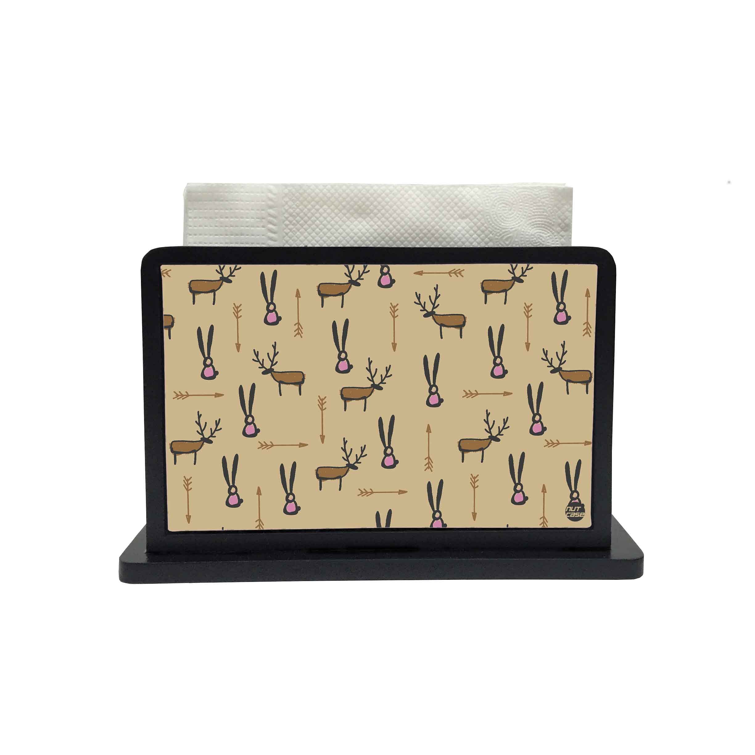 Tissue Paper Napkin Holder Stand - Rabbit & Moose - Image 2