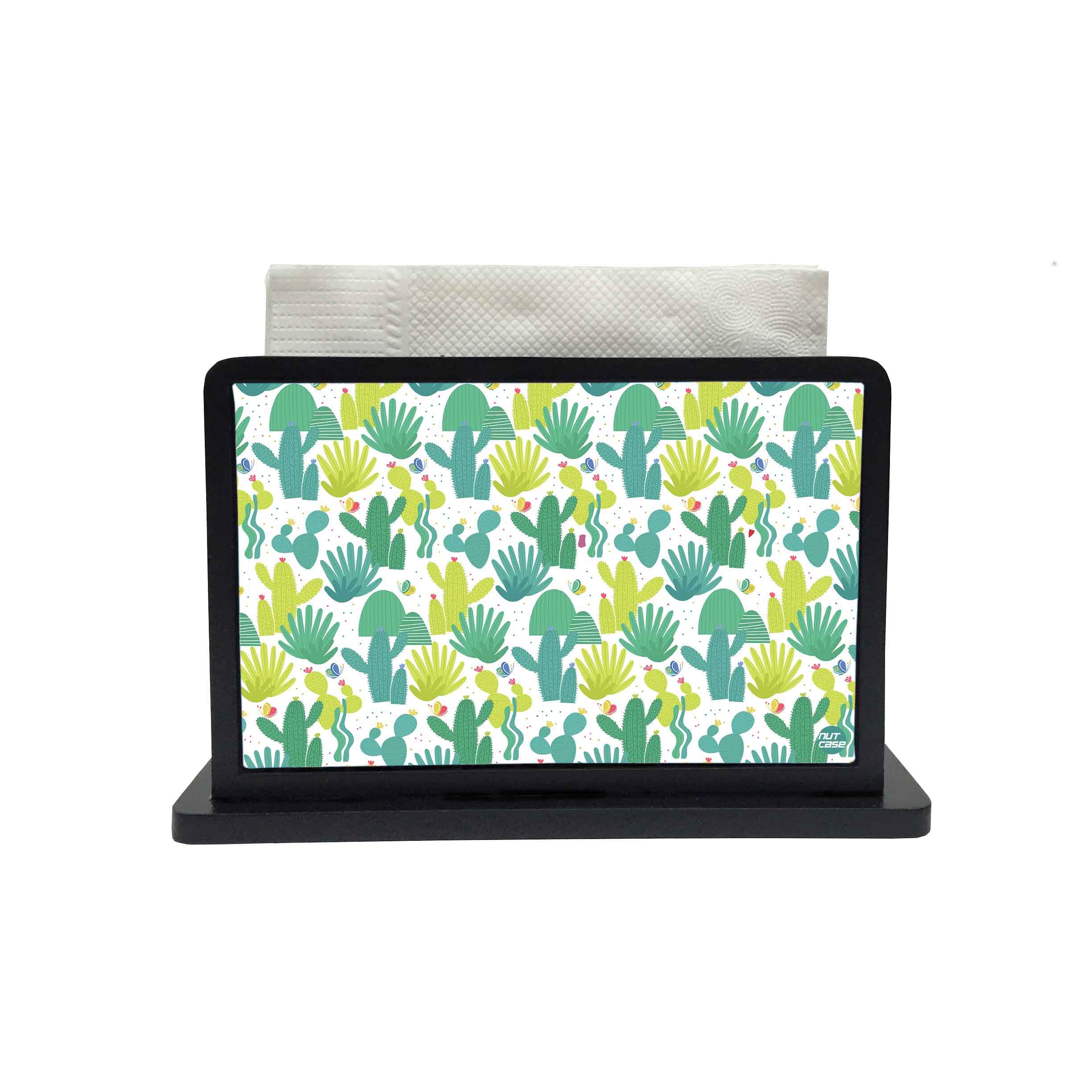 Tissue Holder Paper Napkin Stand - Cactus Art - Image 2