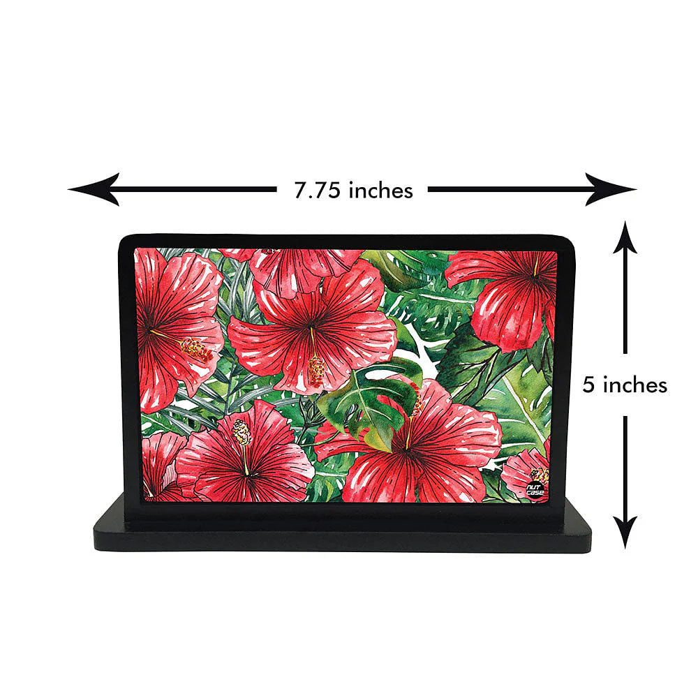 Tissue Holder Paper Napkin Stand - Hibiscus Flowers - Image 3