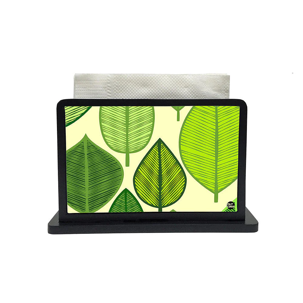 Tissue Holder Paper Napkin Stand - Big Leaves - Image 2