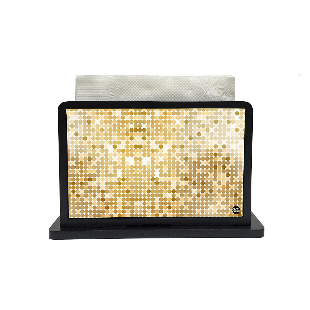 Tissue Holder Paper Napkin Stand - Golden Dots - Image 2