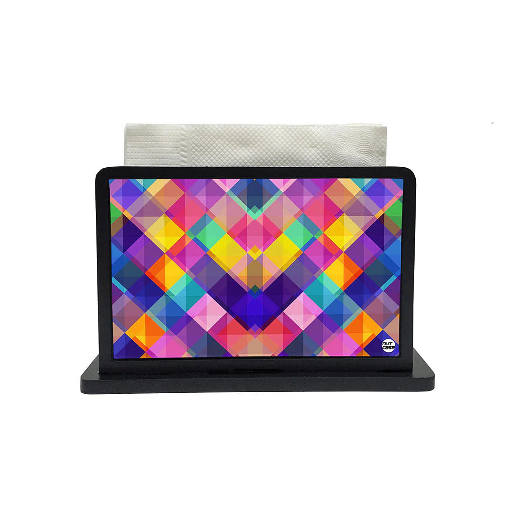 Tissue Holder Paper Napkin Stand - Colorful Checkbox - Image 2