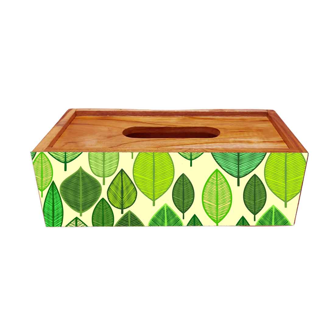Decorative Tissue Paper Holder Wooden for Bathroom - Leaf - Image 3
