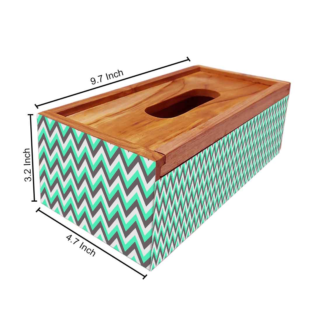 Rectangular Wooden Tissue Paper Dispenser Box for Dining Table - Image 5