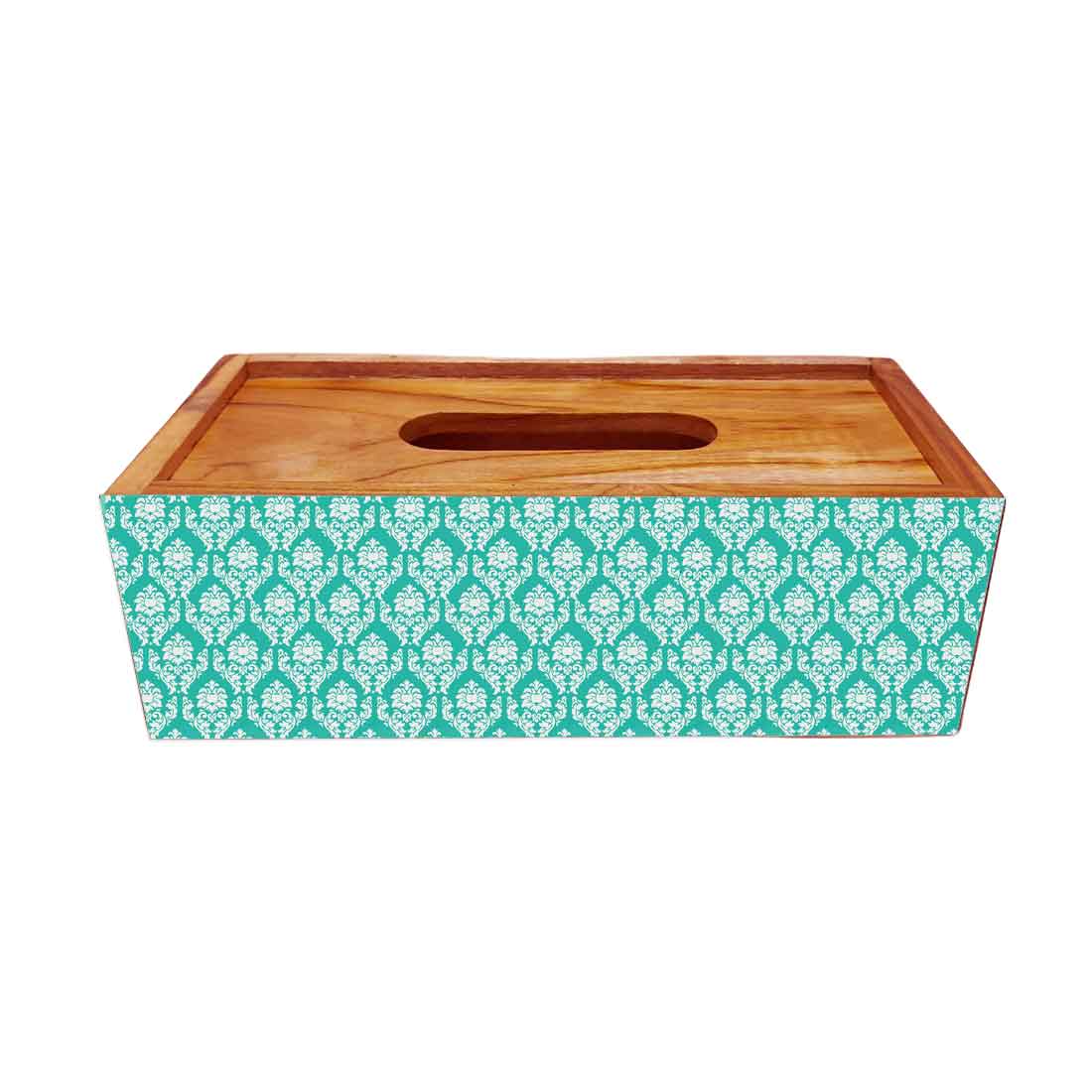 Wooden Rectangular Tissue Paper Holder for Bathroom - Image 3