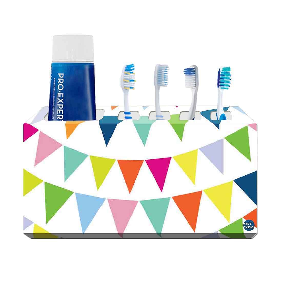 Toothbrush Holder Wall Mounted -Coloreful Flags