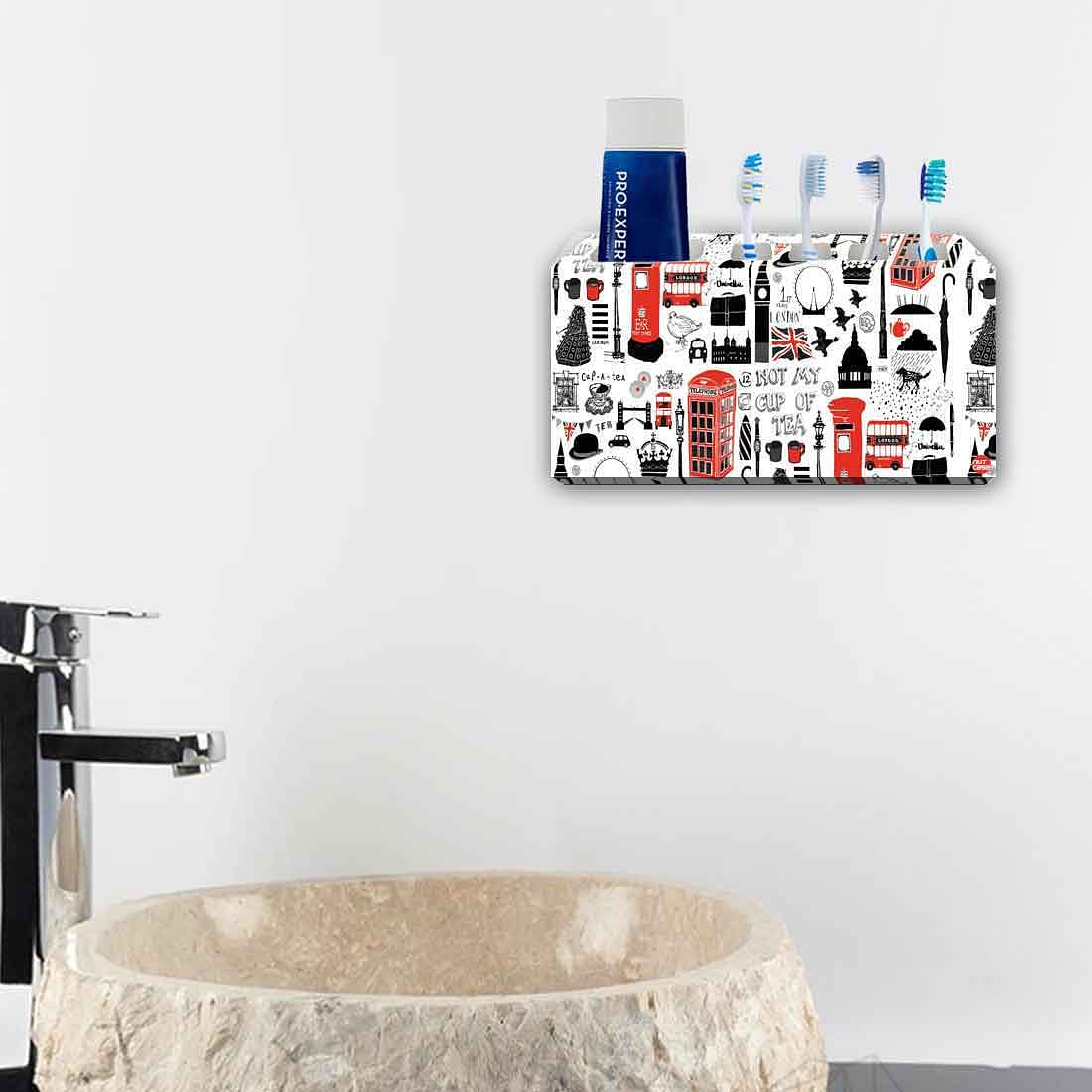 Toothbrush Holder Wall Mounted -London City Art - Image 4