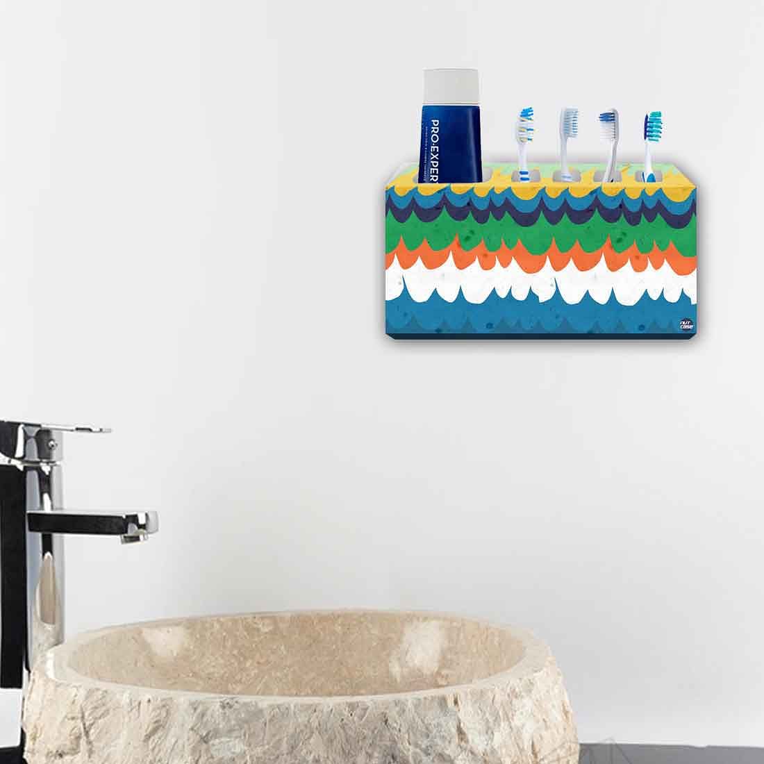 Toothbrush Holder Wall Mounted -Colorful Waves - Image 4