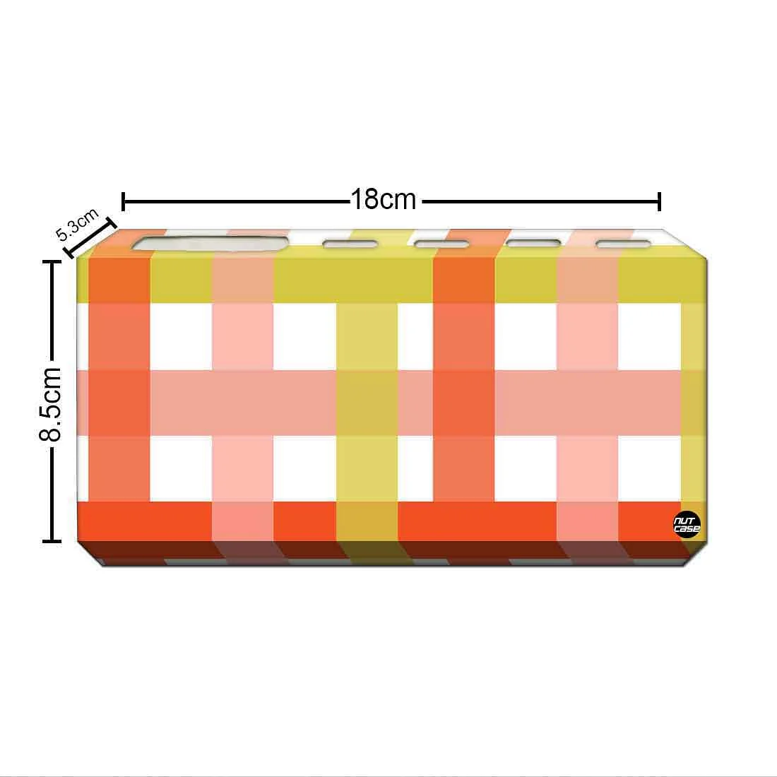 Toothbrush Holder Wall Mounted -Box Pattern Orange and Green - Image 3