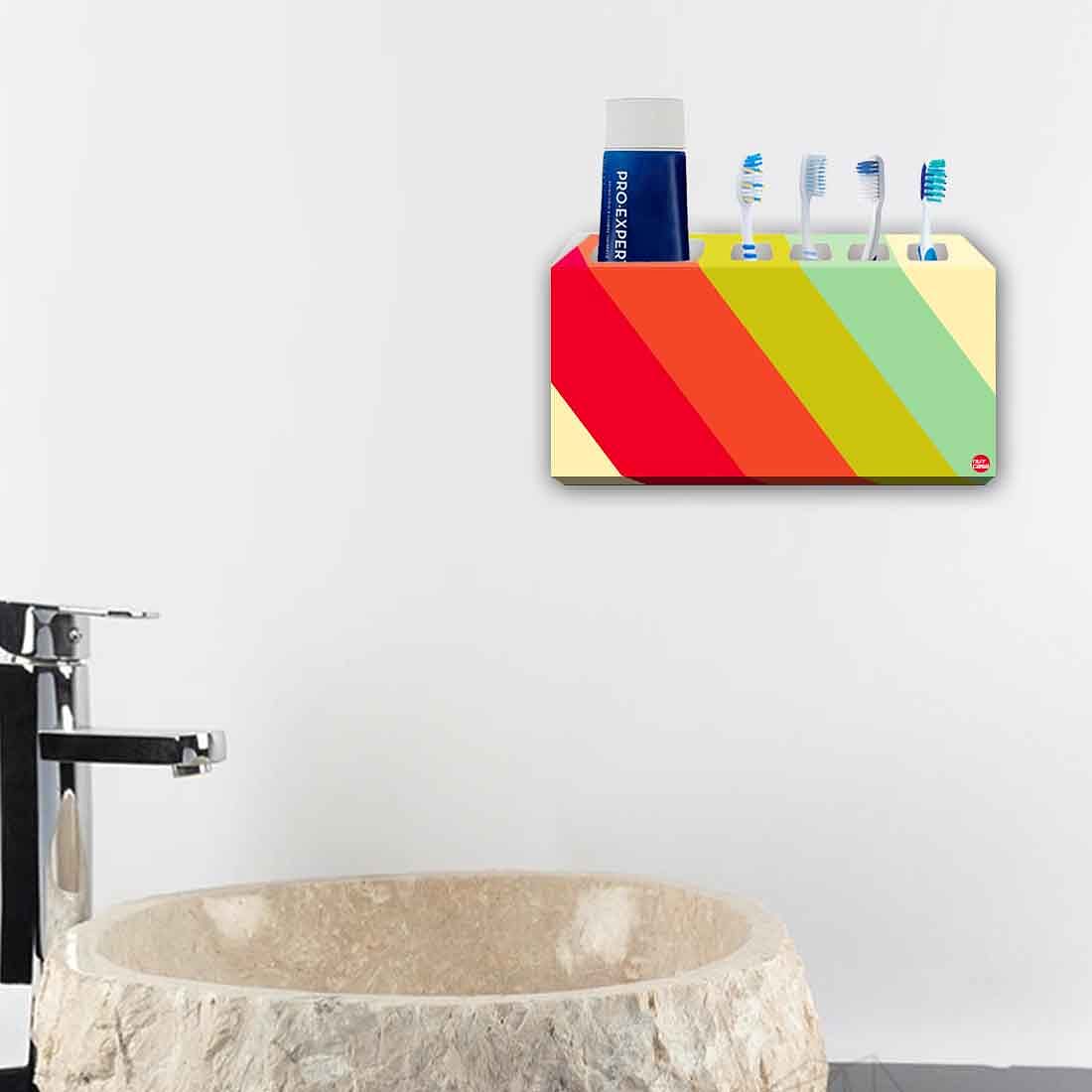 Toothbrush Holder Wall Mounted -Color Strips - Image 4