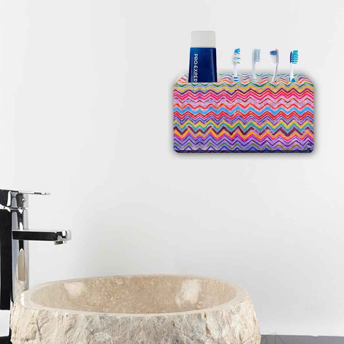 Toothbrush Holder Wall Mounted -Tapestry Zag - Image 4