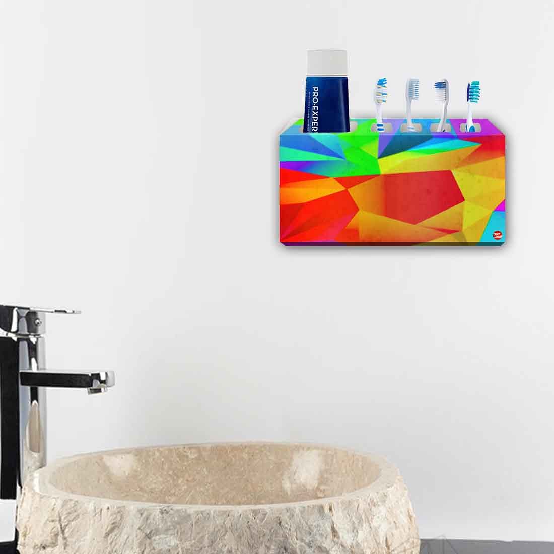 Toothbrush Holder Wall Mounted -Shards of Color - Image 4