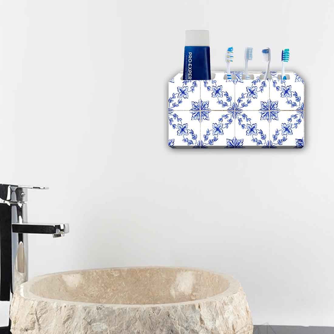 Toothbrush Holder Wall Mounted - Pattern Spanish Tiles - Image 4