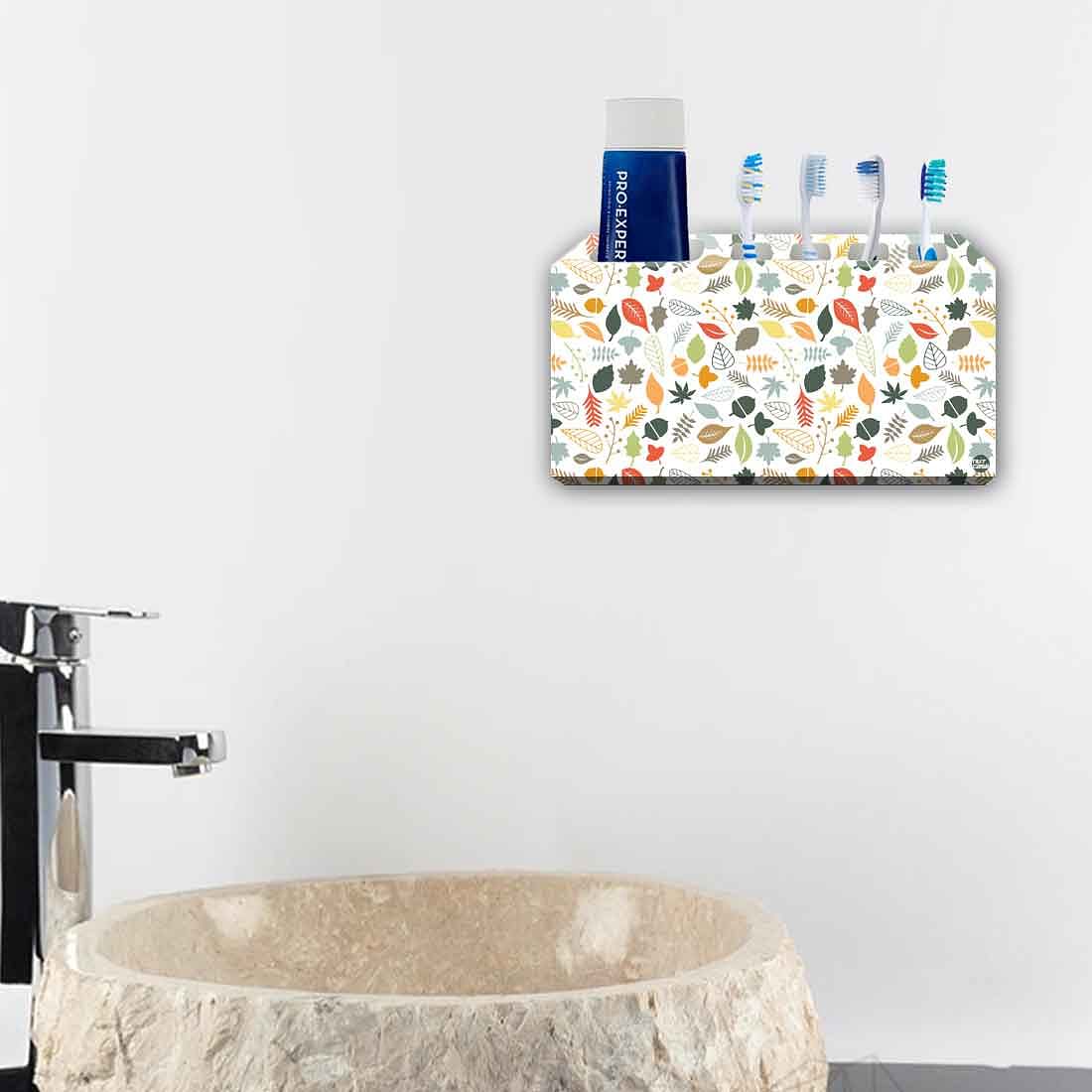 Toothbrush Holder Wall Mounted -Multicolor Leaf - Image 4