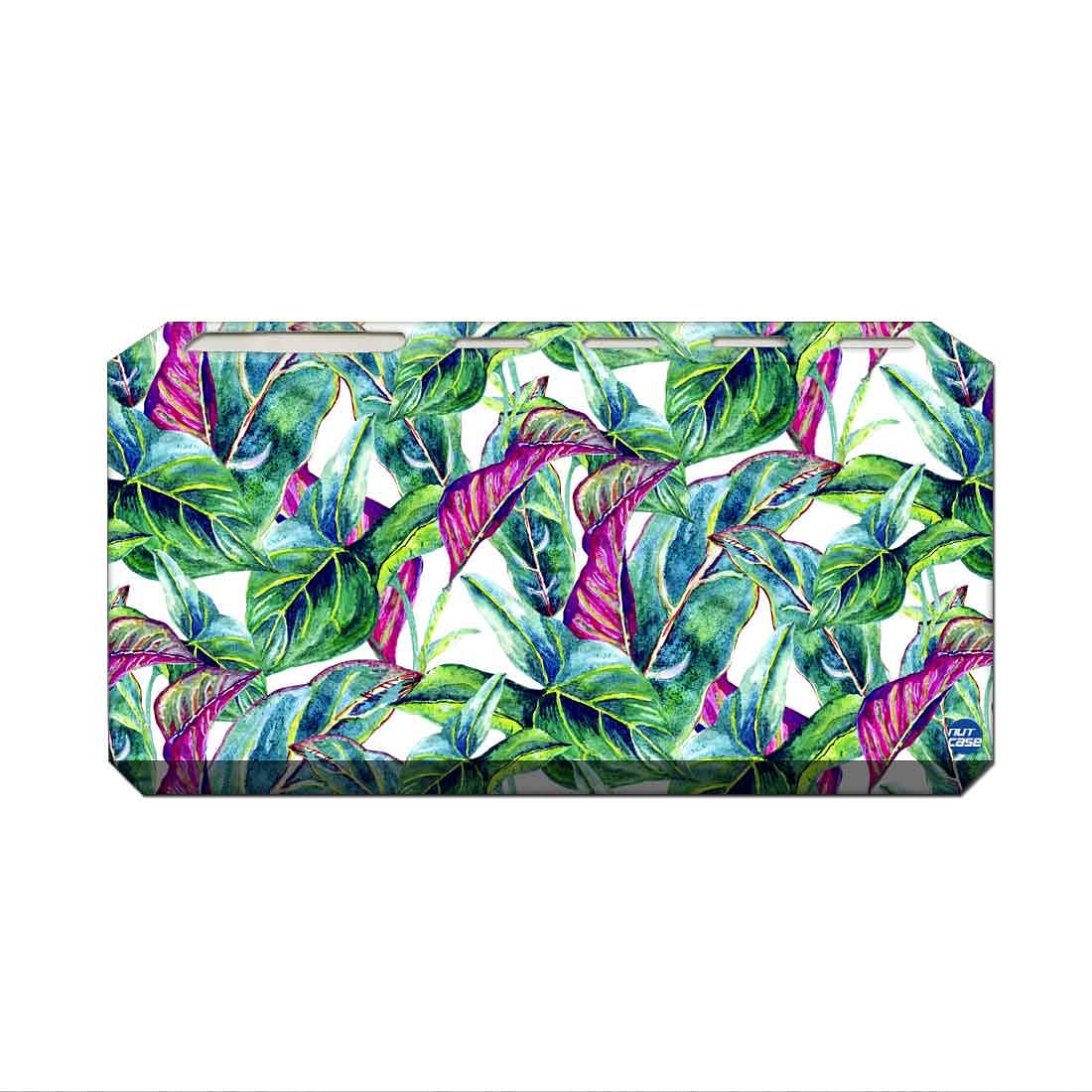 Toothbrush Holder Wall Mounted -Green Tropical Leaf - Image 2