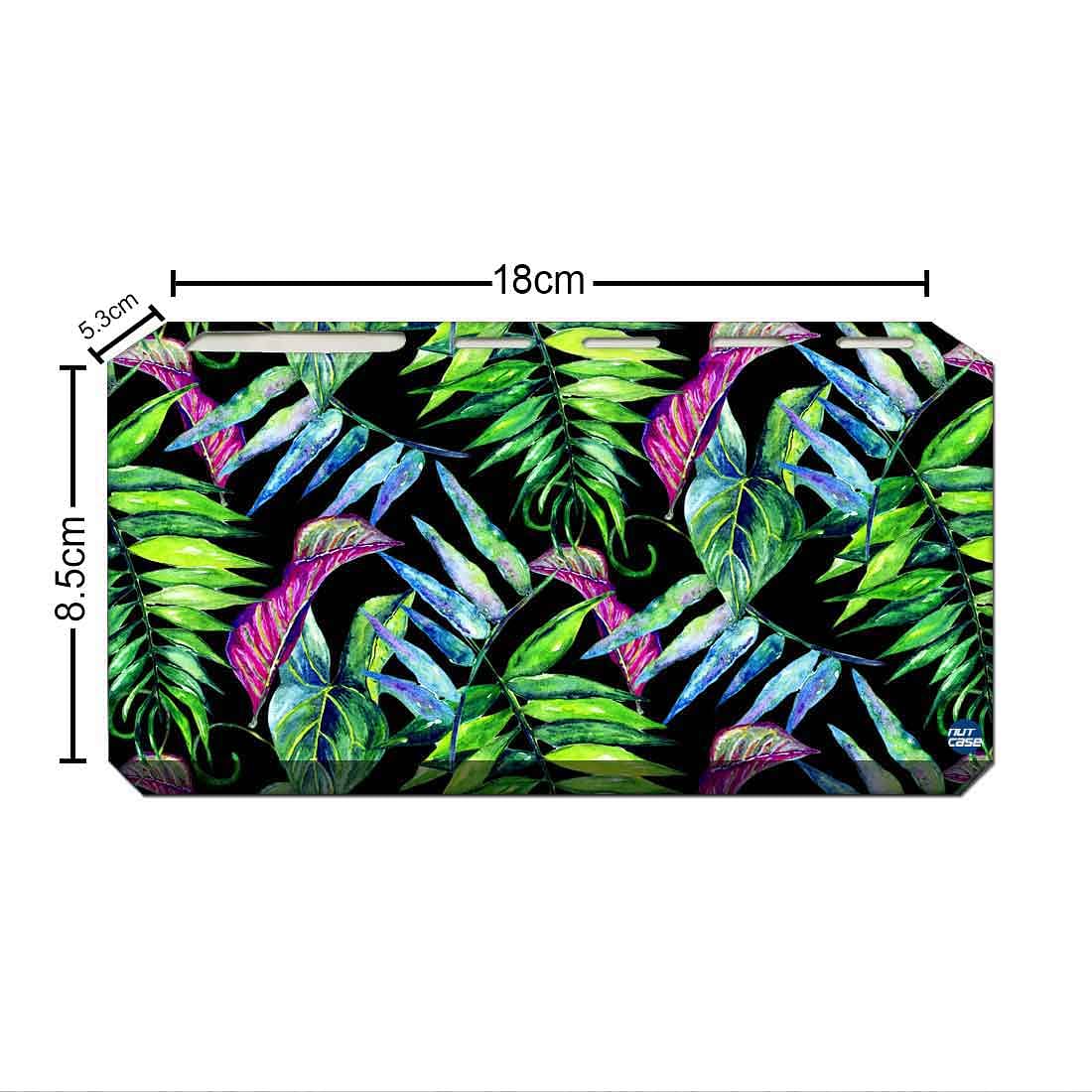 Toothbrush Holder Wall Mounted -Purple and Green Tropical Leaf - Image 3
