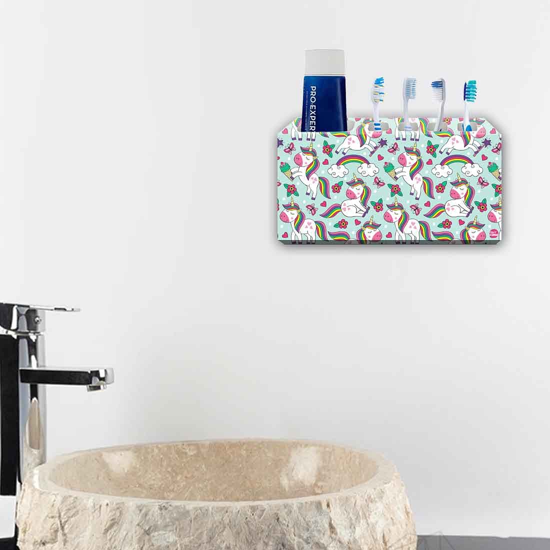 Toothbrush Holder Wall Mounted -Unicorn Rainbow - Image 4