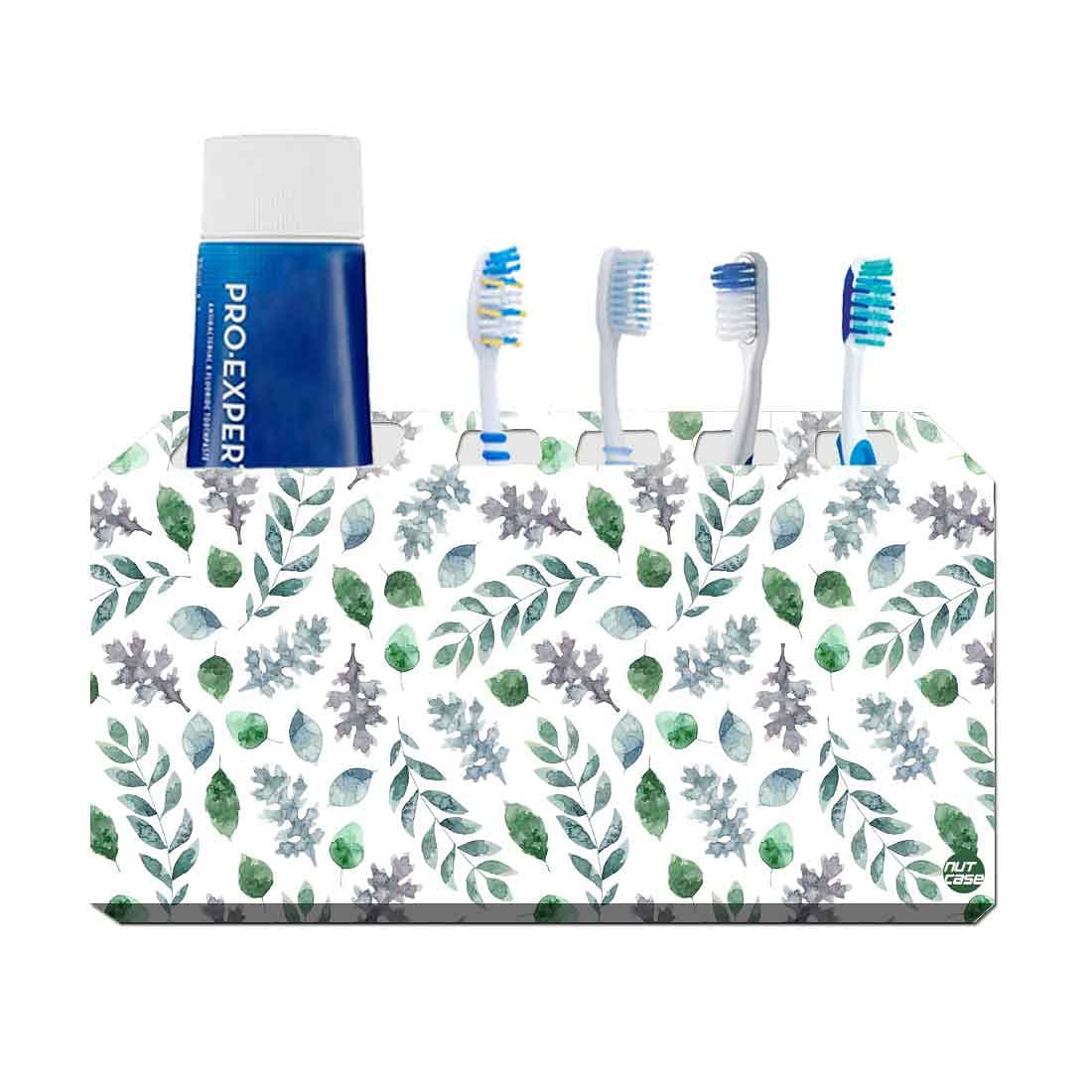Toothbrush Holder Wall Mounted -Green Leaf