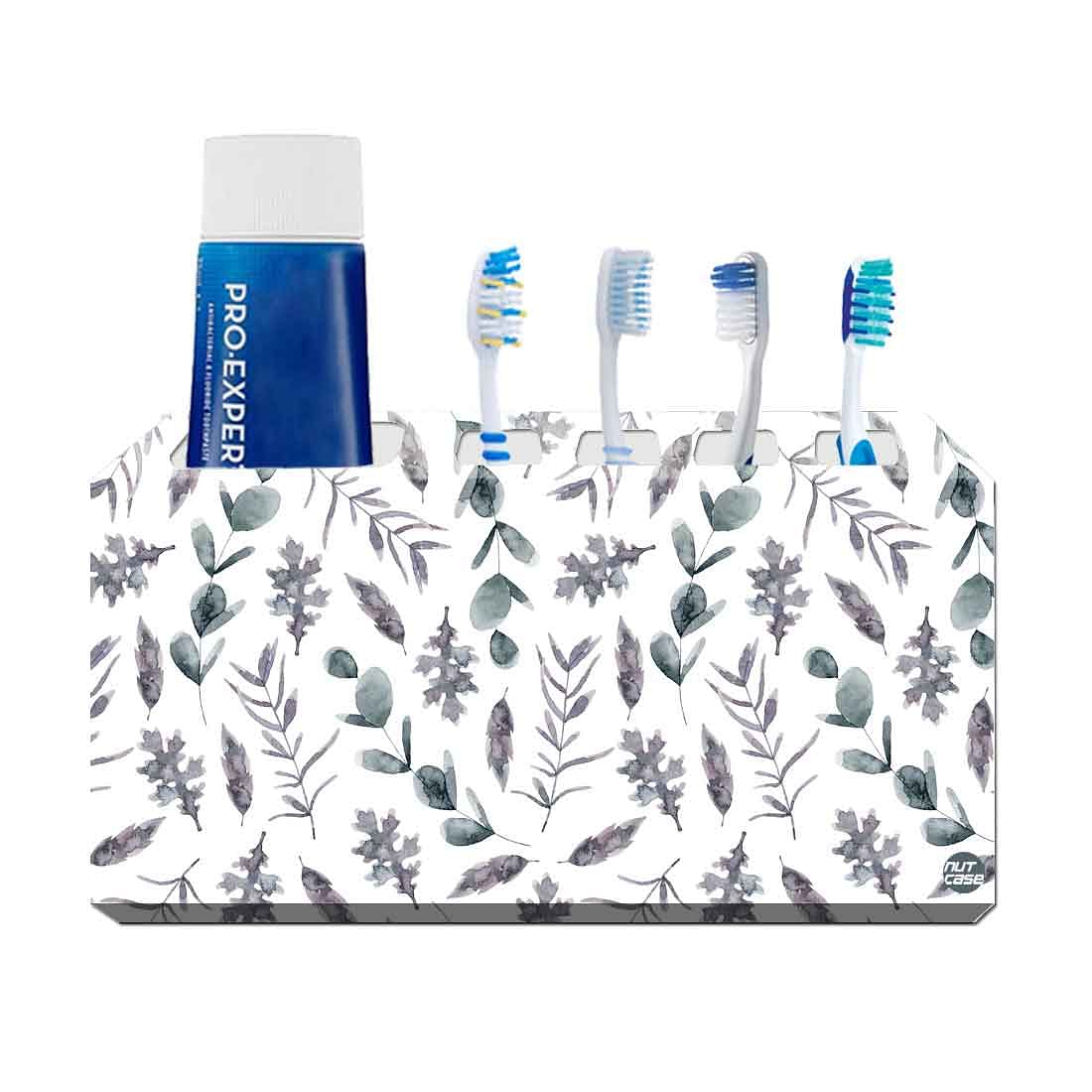 Toothbrush Holder Wall Mounted -Grey Leaf