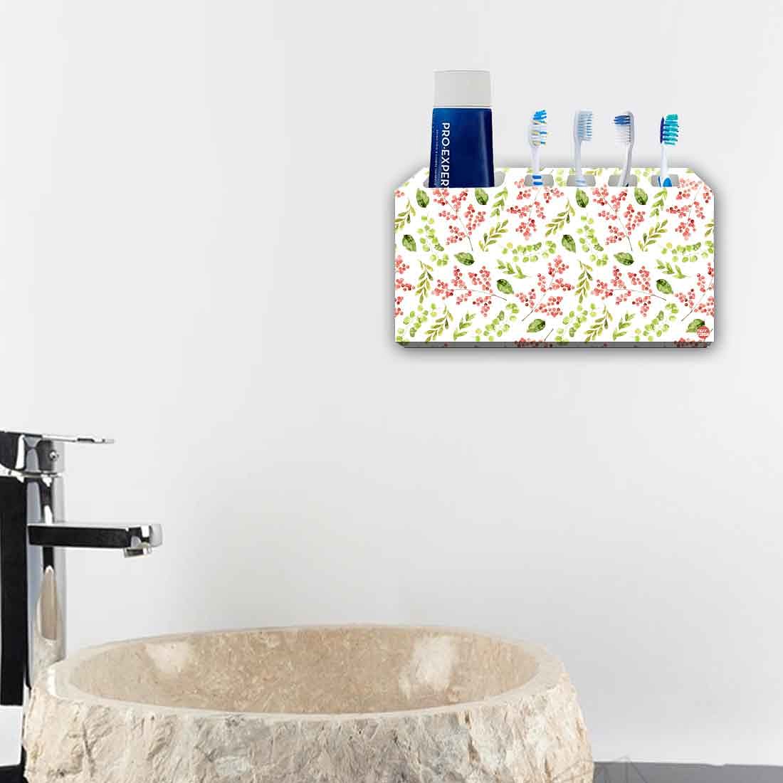 Toothbrush Holder Wall Mounted -Dotted Flowers - Image 4