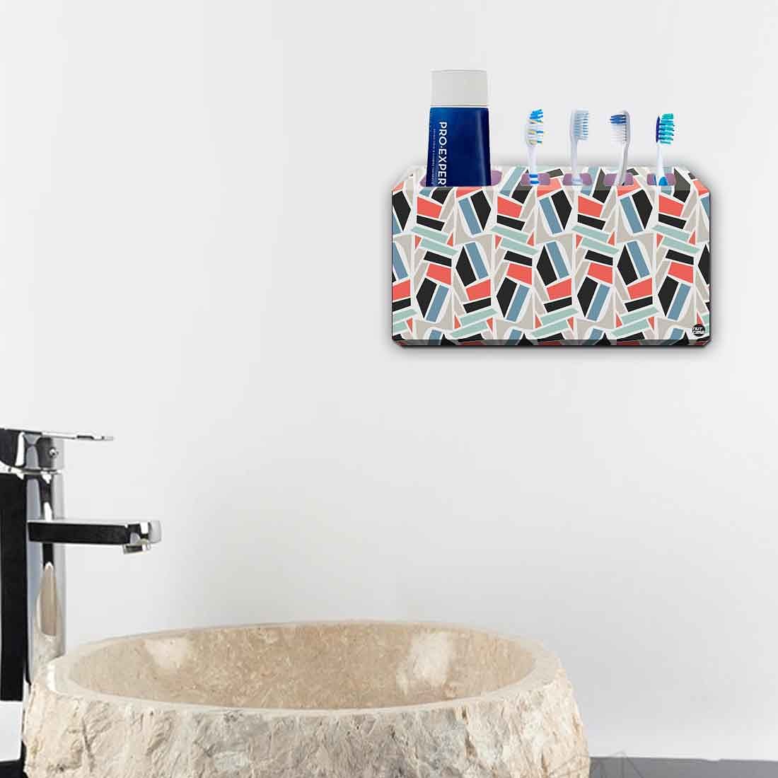 Toothbrush Holder Wall Mounted -Pastel Patterns - Image 4