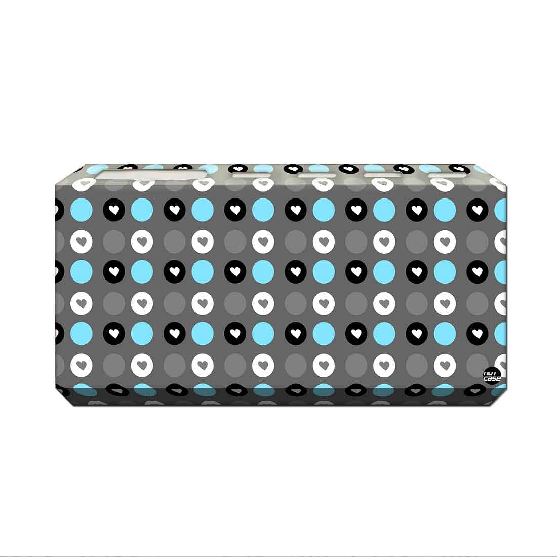 Toothbrush Holder Wall Mounted -Blue & Grey Hearts - Image 2