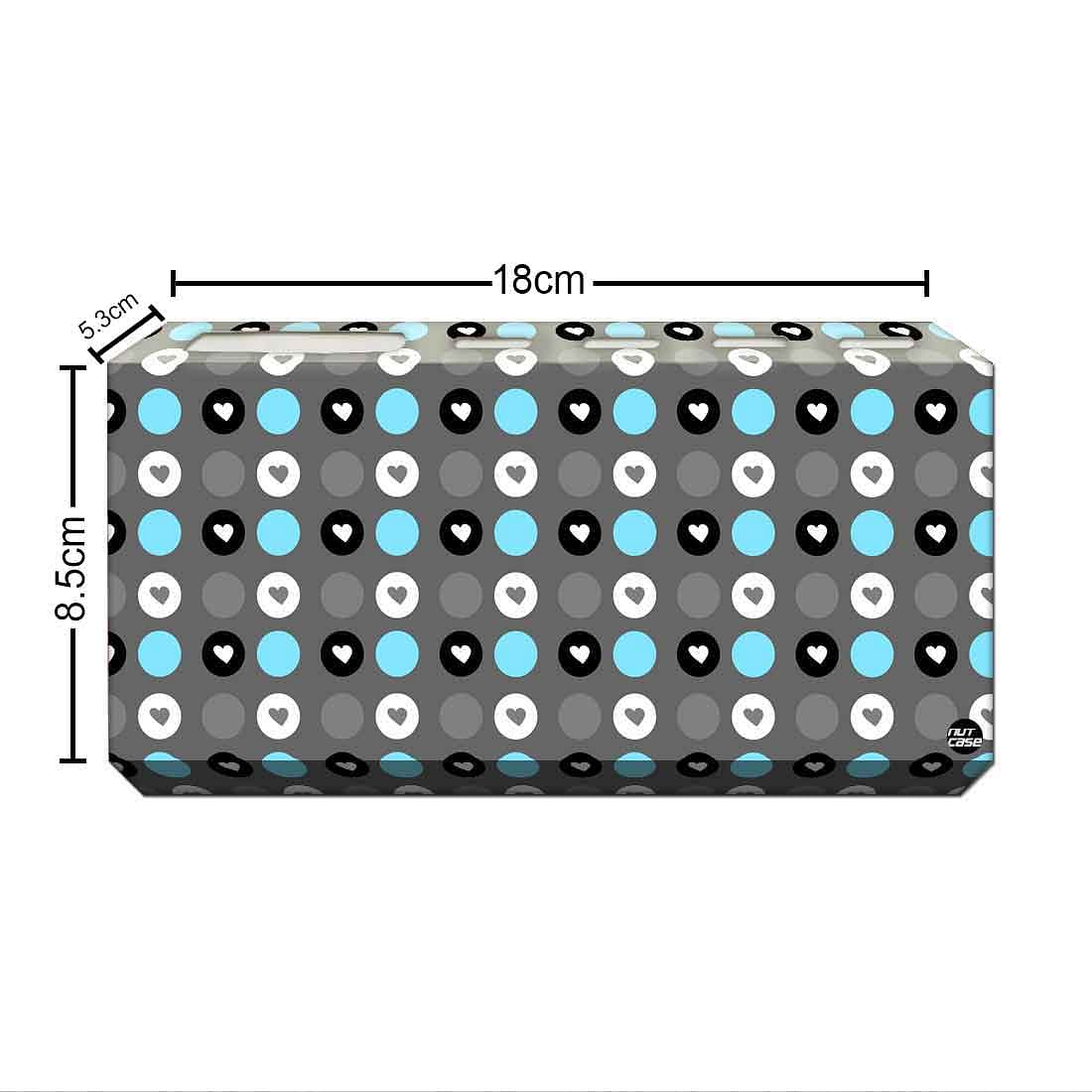 Toothbrush Holder Wall Mounted -Blue & Grey Hearts - Image 3