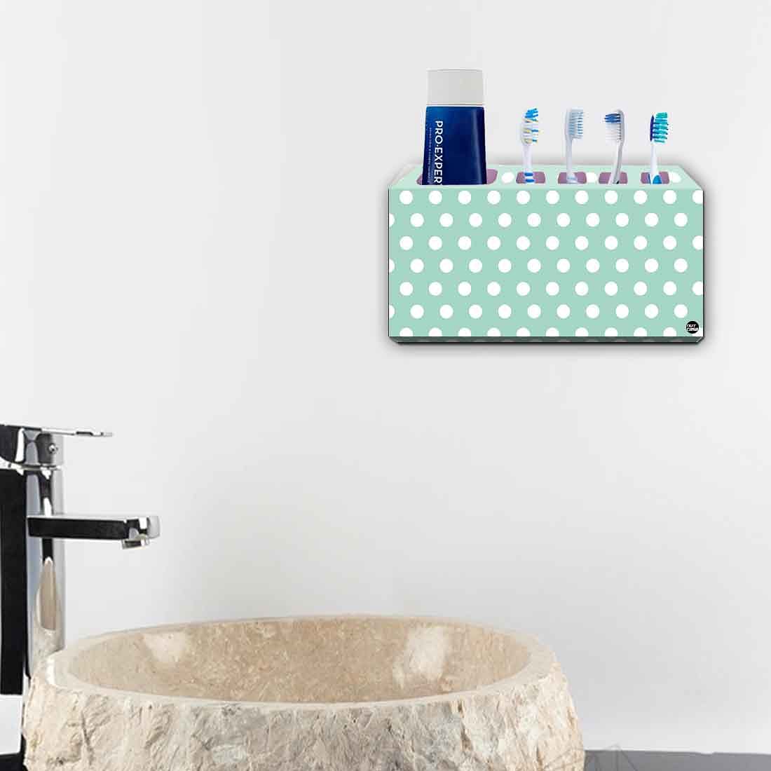 Toothbrush Holder Wall Mounted -Dots White - Image 4