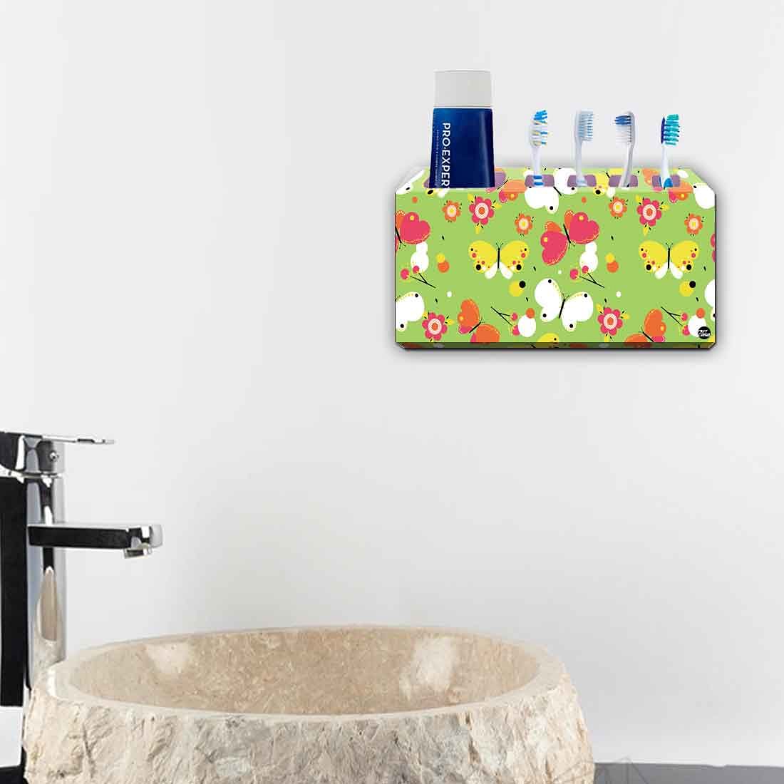 Toothbrush Holder Wall Mounted -Green Butterfly - Image 4