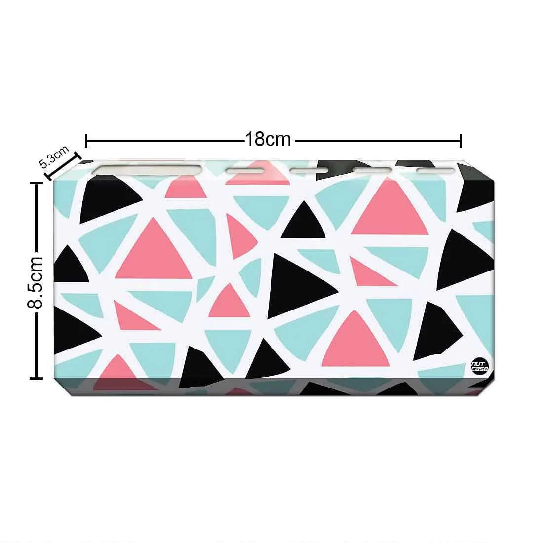 Toothbrush Holder Wall Mounted -Triangles Pattern Black and Pink - Image 3