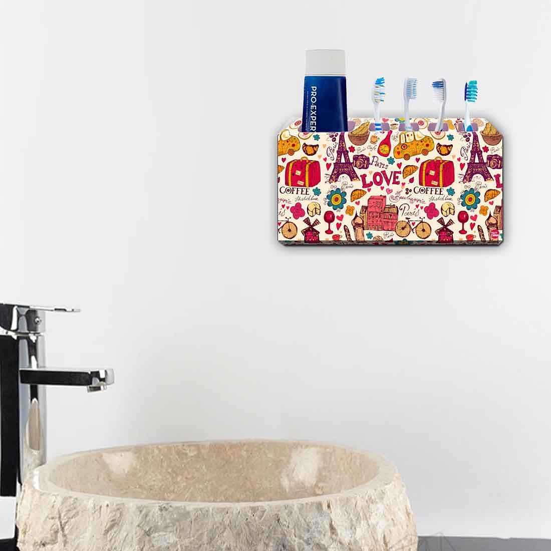 Toothbrush Holder Wall Mounted -Alcohol Ink - Image 4