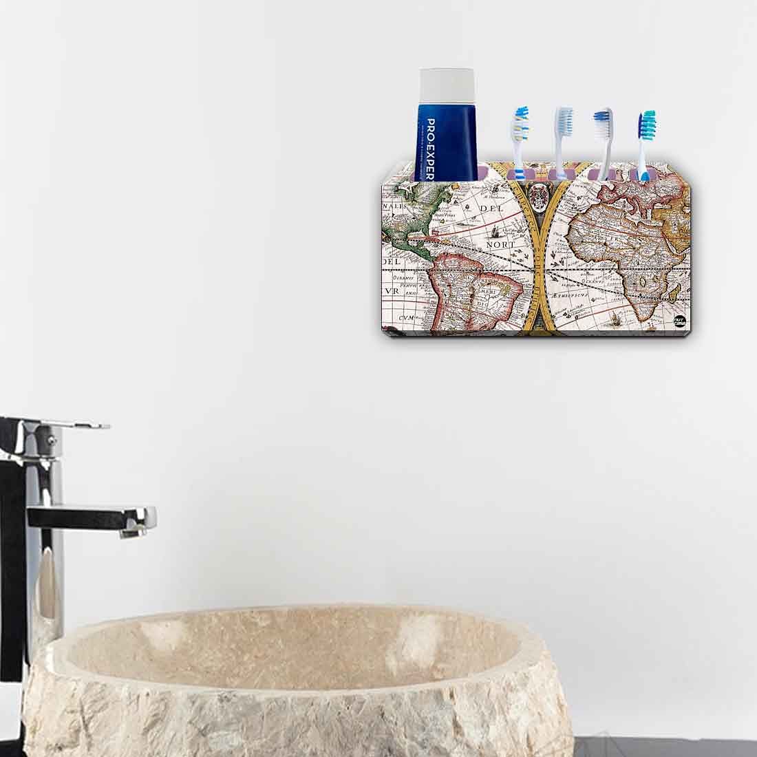 Toothbrush Holder Wall Mounted -Alcohol Ink Styled Design - Image 4