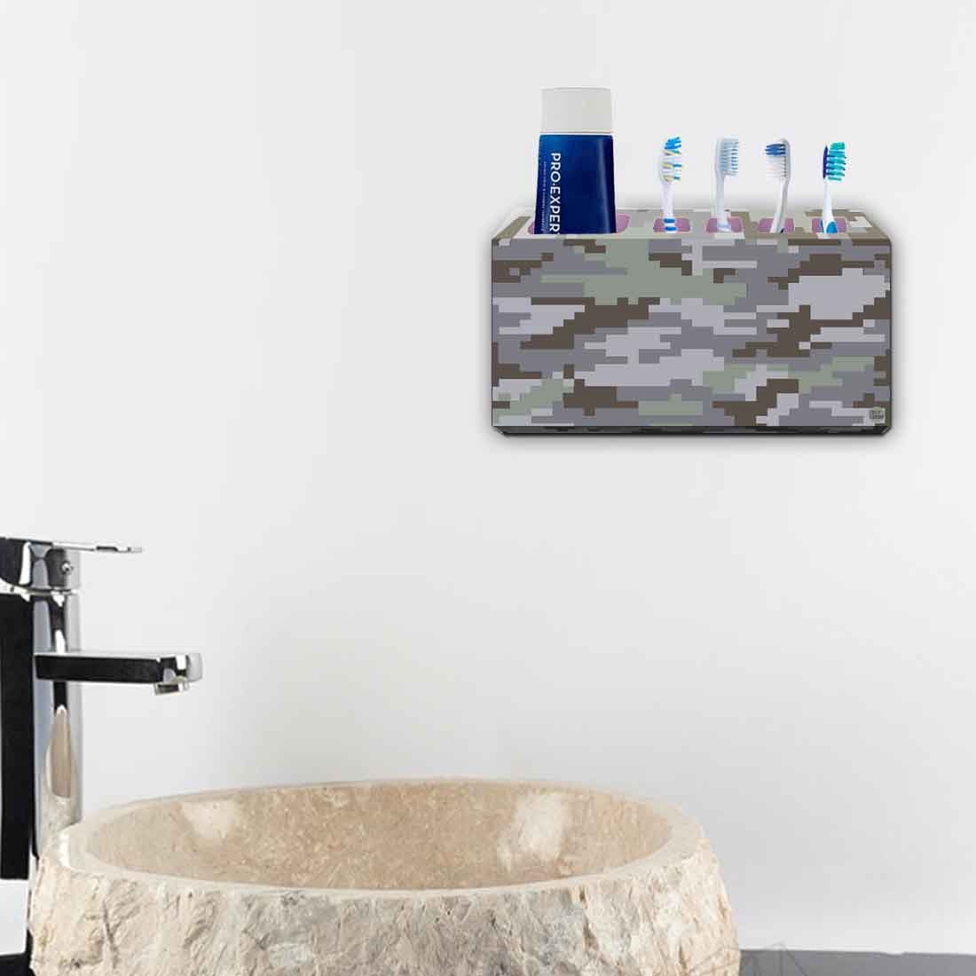 Toothbrush Holder Wall Mounted -8 Bit Camo - Image 4