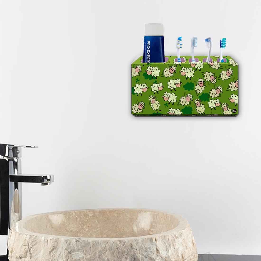 Toothbrush Holder Wall Mounted -White Red Tress - Image 4