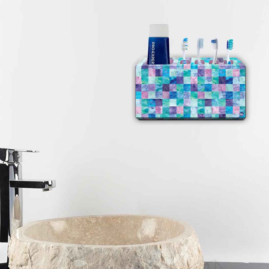 Toothbrush Holder Wall Mounted -Light Shade Marble Dots - Image 4