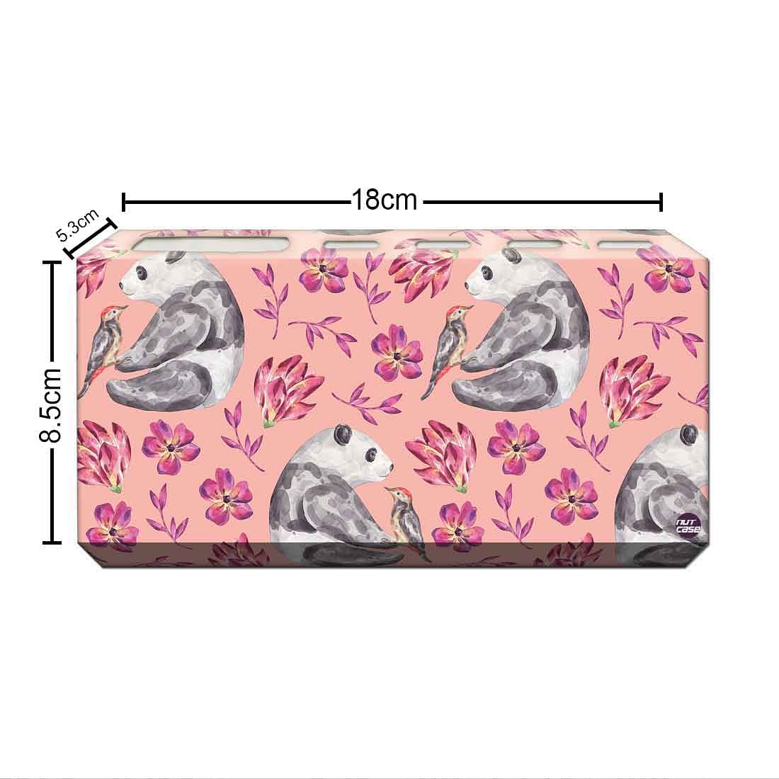 Toothbrush Holder Wall Mounted -Pink Floral Panda - Image 3