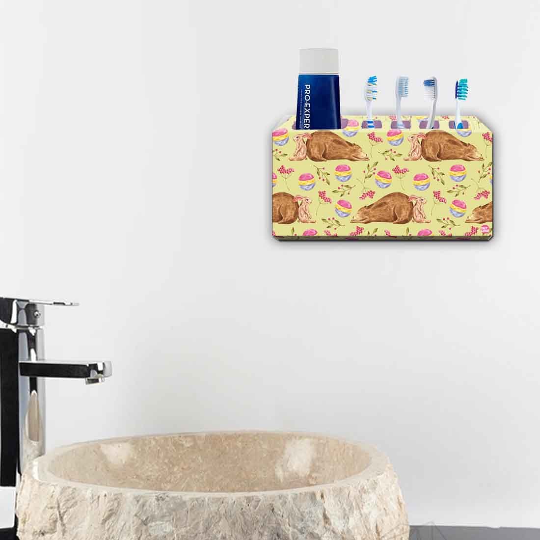 Toothbrush Holder Wall Mounted -Bear & Rabbit - Image 4