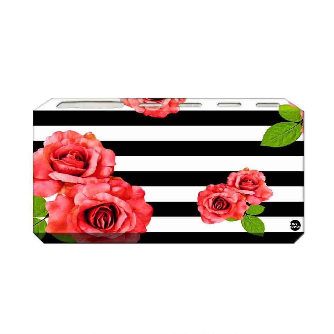 Wall Mounted Bathroom Toiletries Holder for Toothbrush - Red Rose with Strips - Image 2
