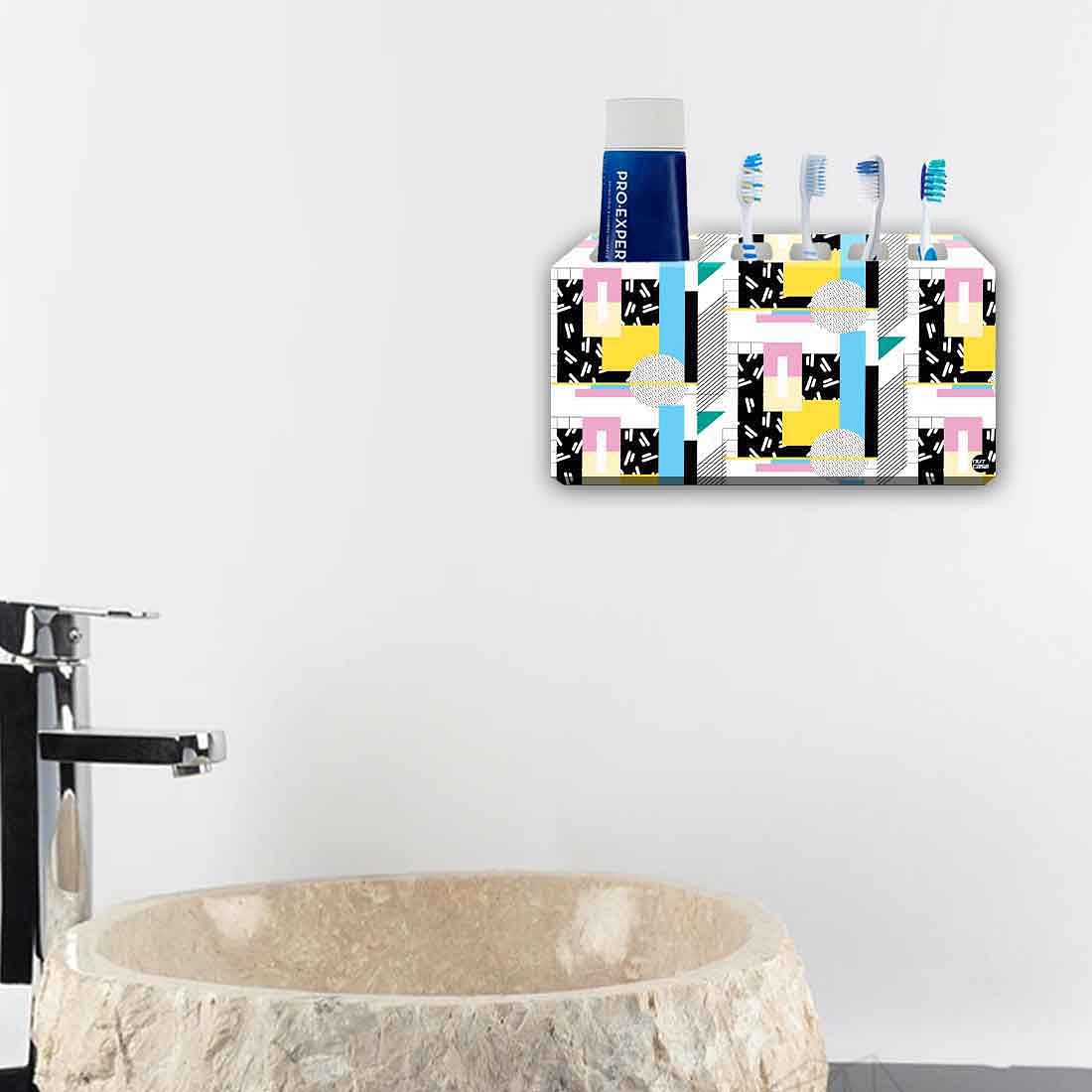 4 Toothbrush Holder Wall Mount -Box Pattern - Image 4