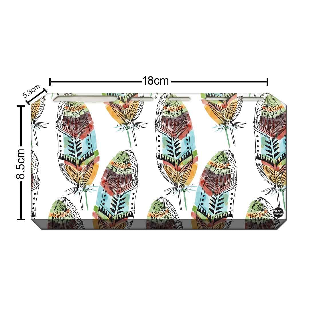 Stainless Steel Metal Toothbrush Holder Wall Mount Toothpaste Stand-Feathers - Image 3