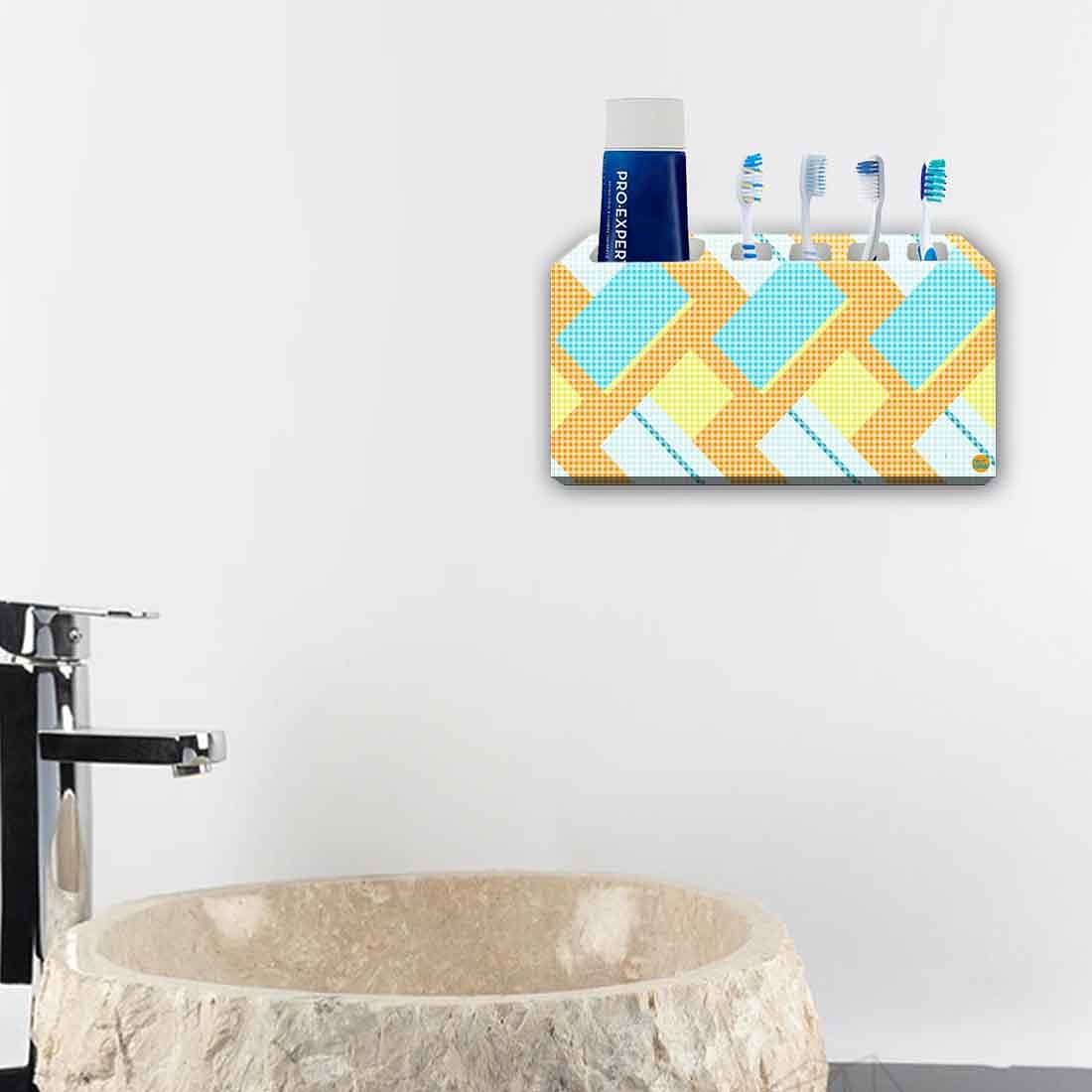 Toothbrush Holder Wall Mounted -Fabric with Dark Shade - Image 4