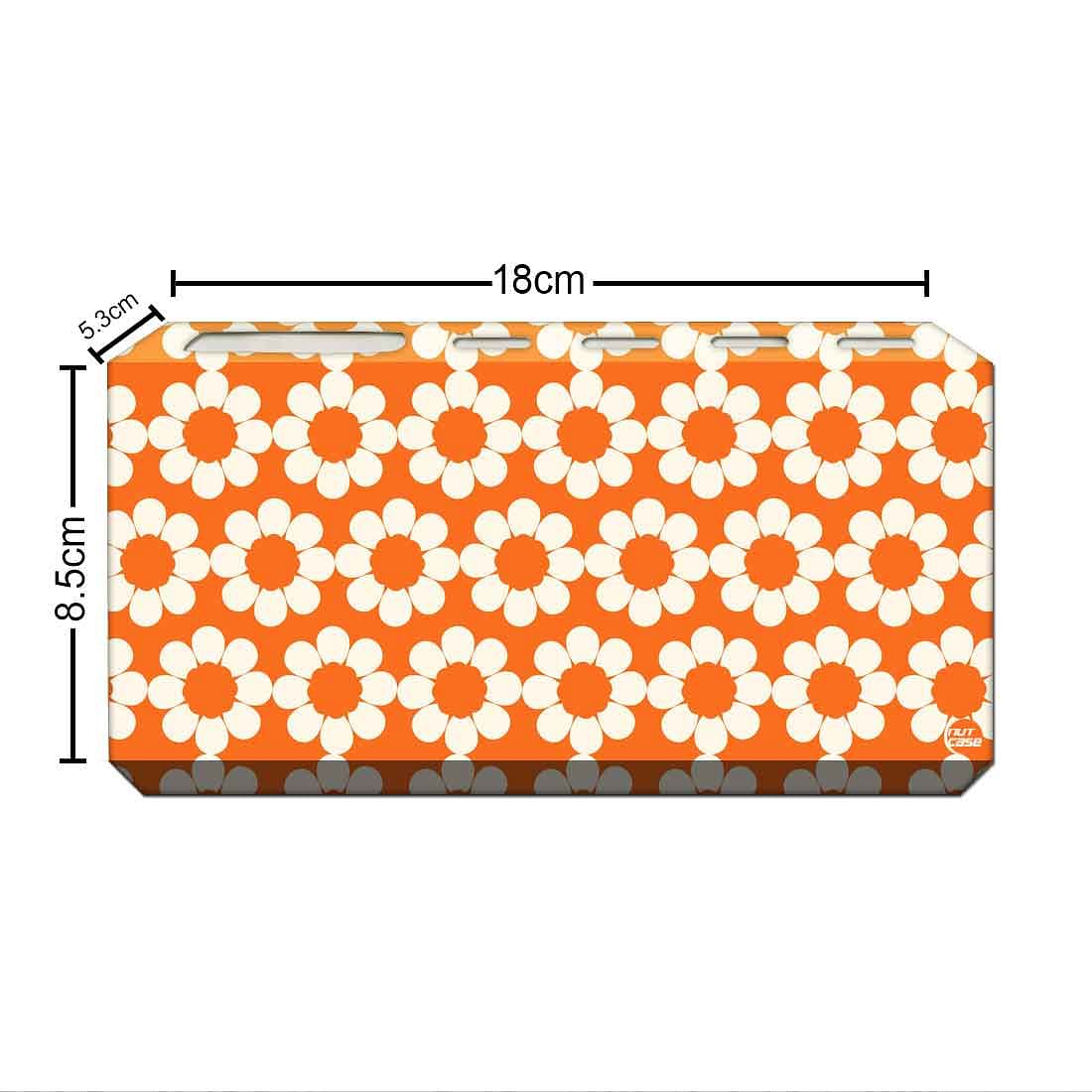 Toothbrush Holder Wall Mounted -Orange Flowers Design - Image 3