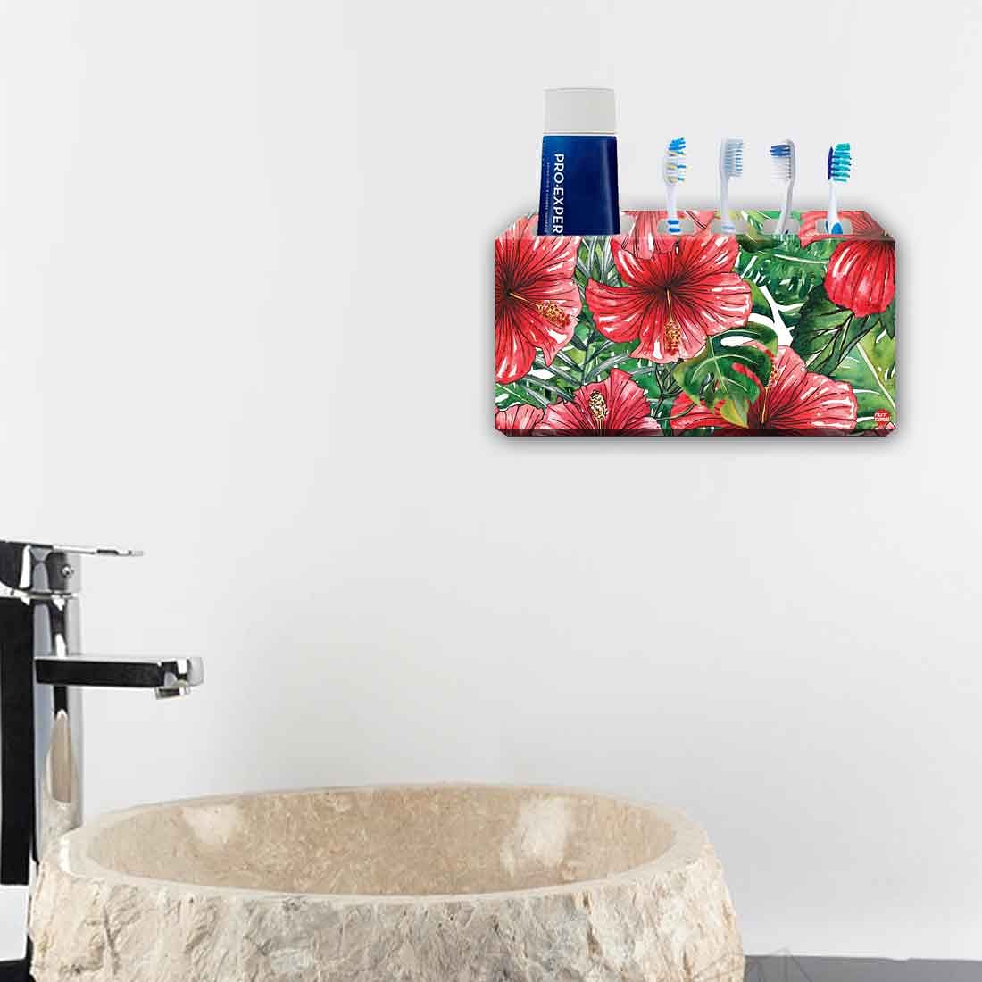 Toothbrush Holder Wall Mounted -Hibiscus Flower - Image 4