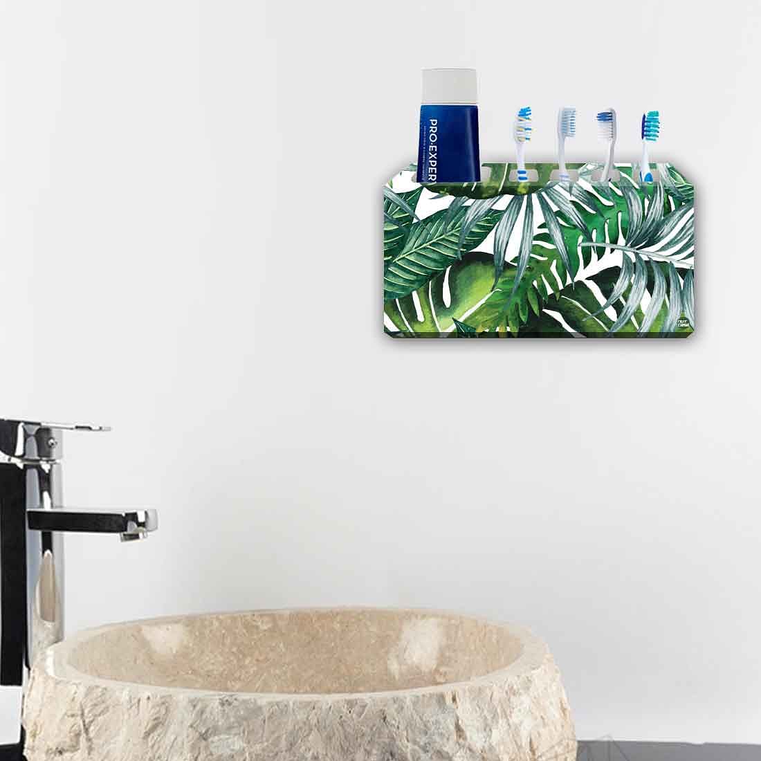 Toothbrush Holder Wall Mounted -Monstera Leaves - Image 4