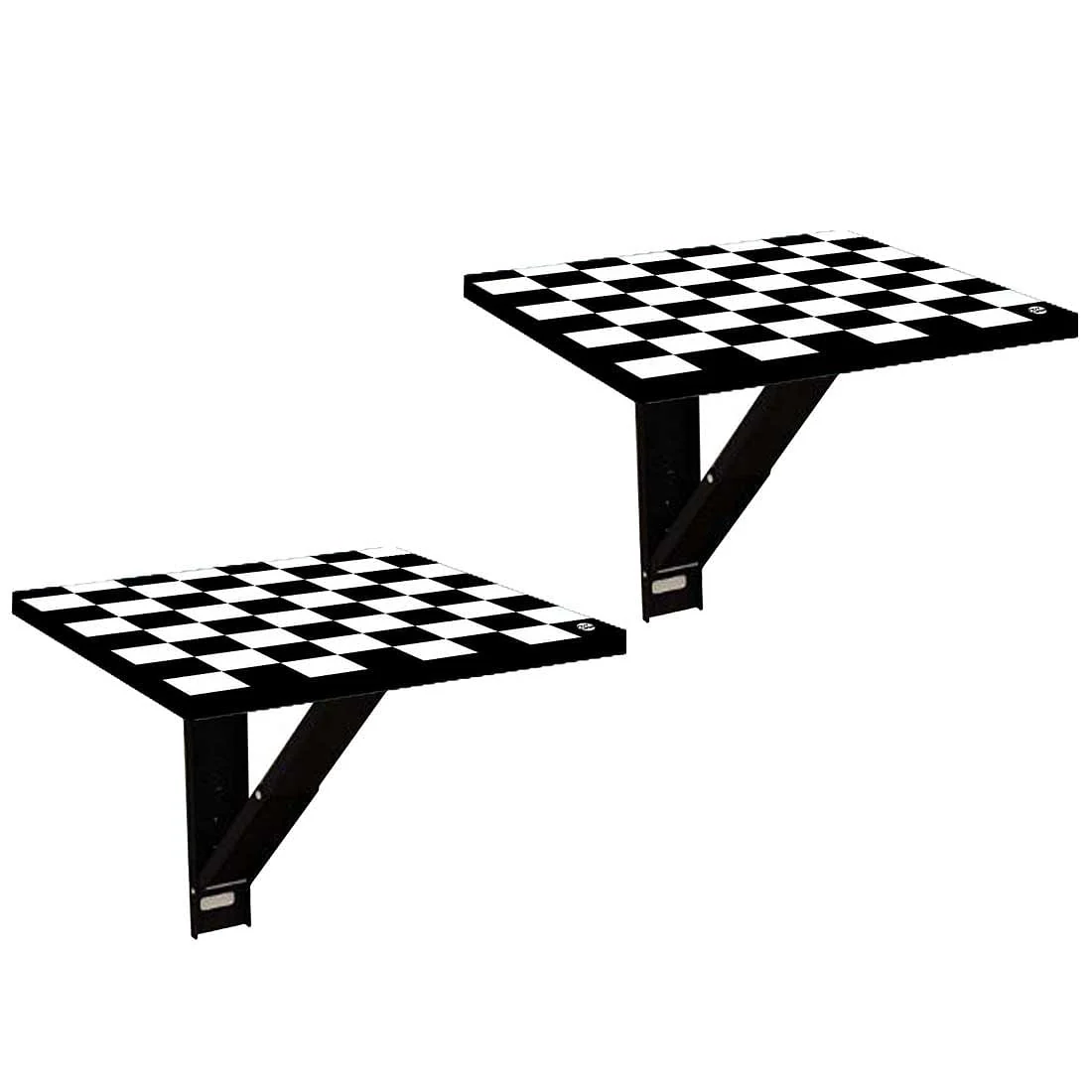 Floating Table for Wall - Black White Check - Image 11